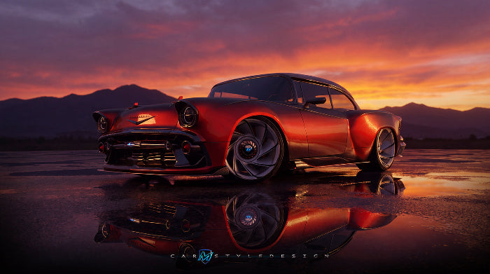 1957 Chevy High-Res Digital Artwork