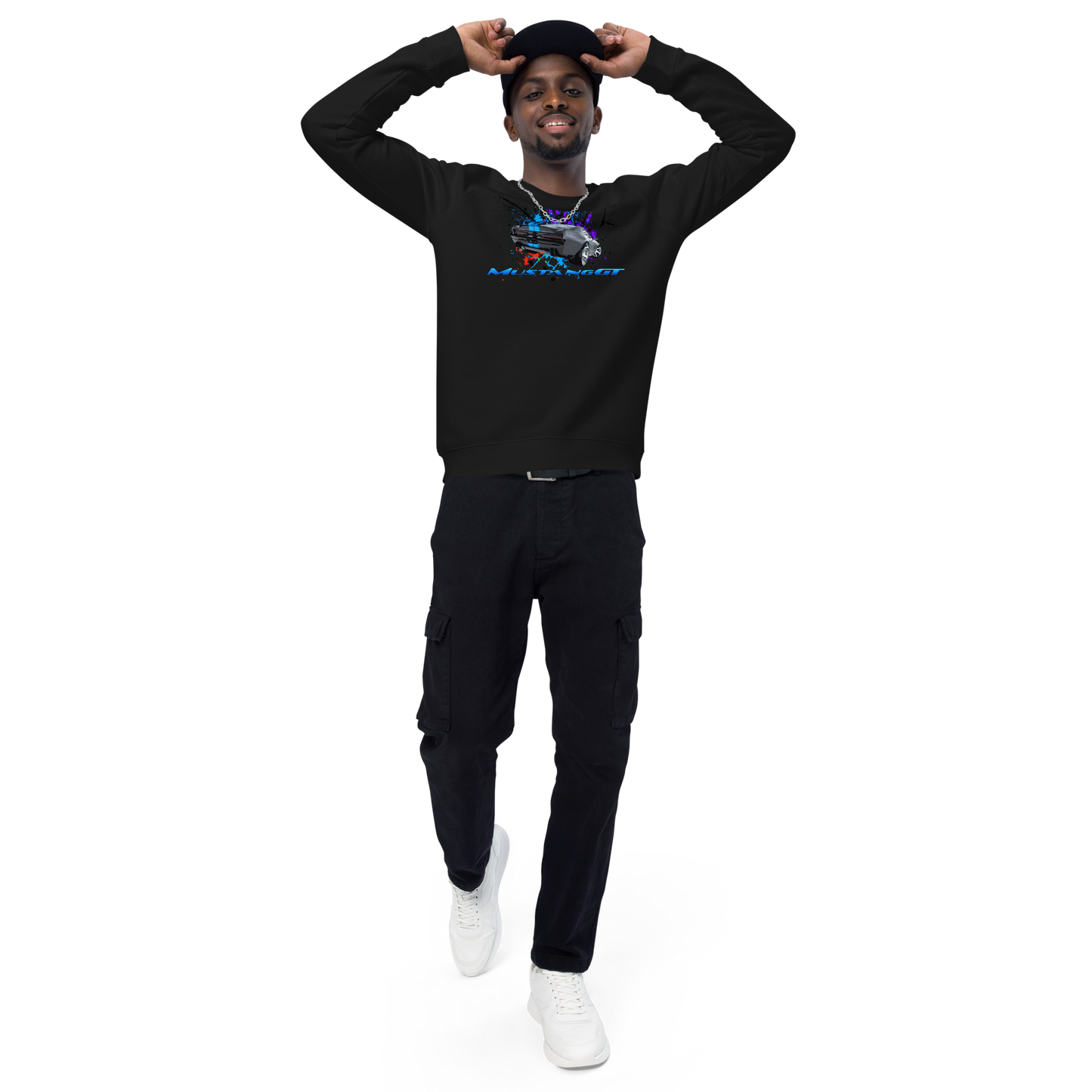 Unisex organic raglan sweatshirt