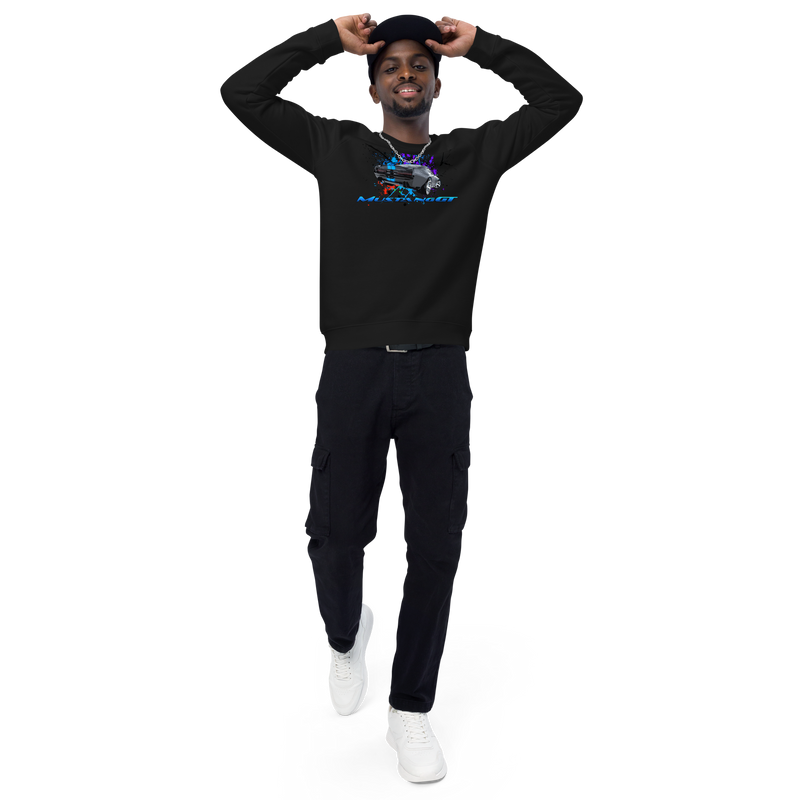 Unisex organic raglan sweatshirt