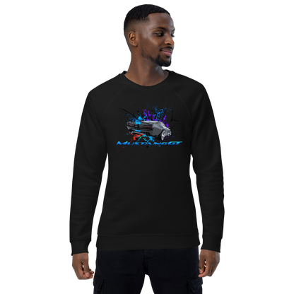 Unisex organic raglan sweatshirt