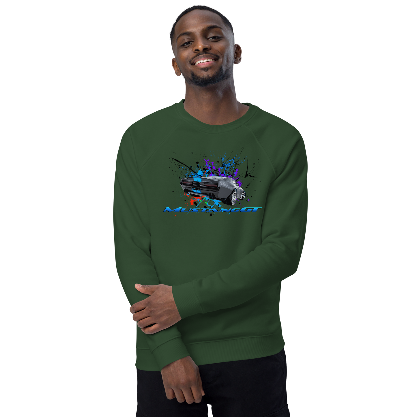 Unisex organic raglan sweatshirt