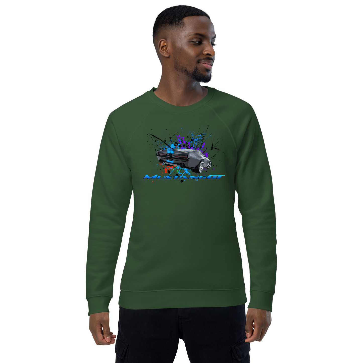 Unisex organic raglan sweatshirt