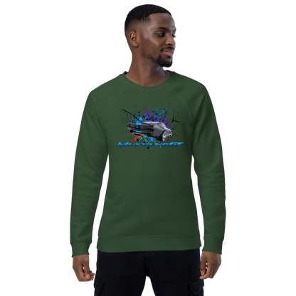 Unisex organic raglan sweatshirt