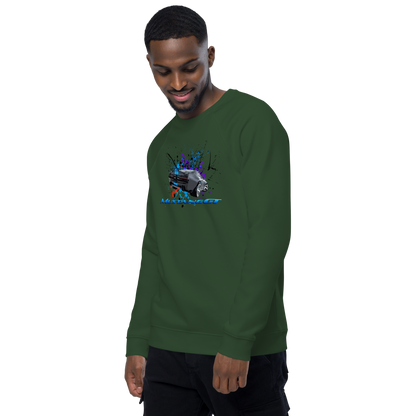 Unisex organic raglan sweatshirt