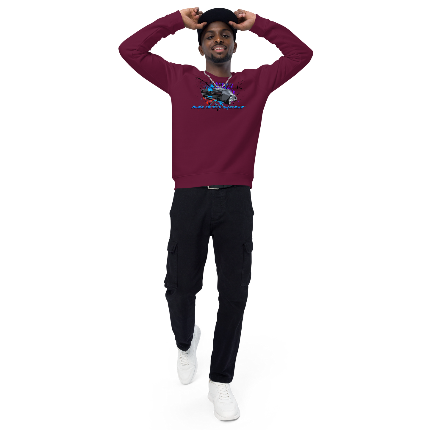 Unisex organic raglan sweatshirt