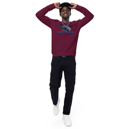 Unisex organic raglan sweatshirt
