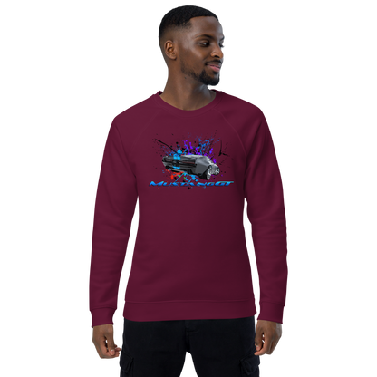 Unisex organic raglan sweatshirt