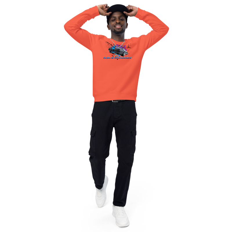 Unisex organic raglan sweatshirt
