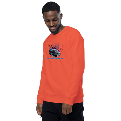 Unisex organic raglan sweatshirt