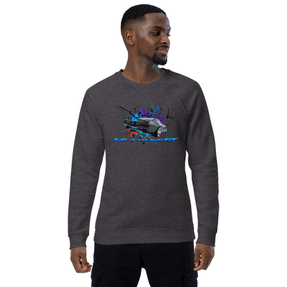 Unisex organic raglan sweatshirt