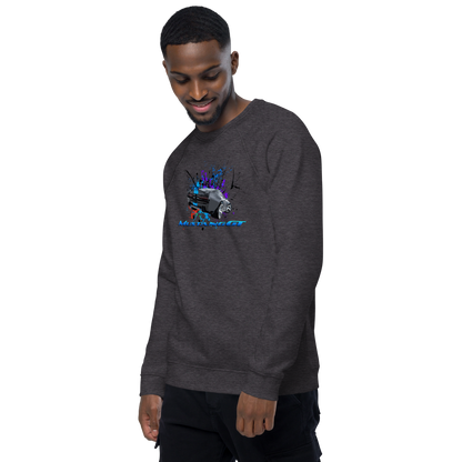 Unisex organic raglan sweatshirt