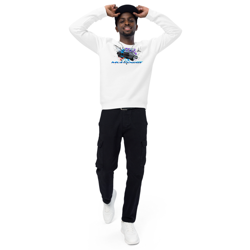 Unisex organic raglan sweatshirt