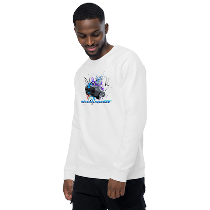 Unisex organic raglan sweatshirt