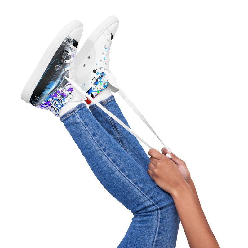 Women’s high top canvas shoes